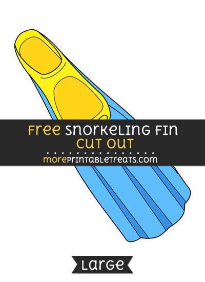 Free Snorkeling Fin Cut Out - Large size printable