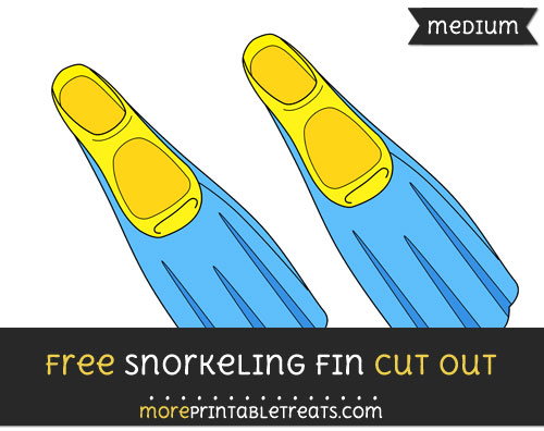 Free Snorkeling Fin Cut Out - Medium Size Printable