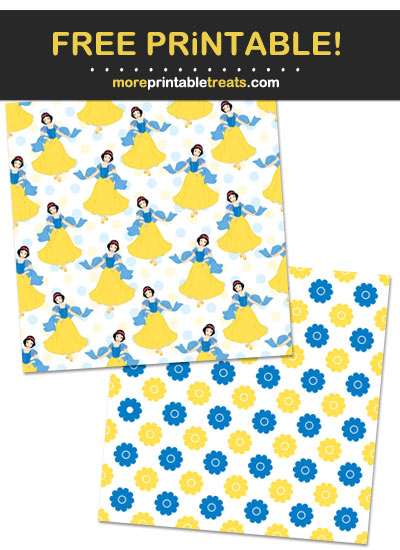 Free Printable Snow White Pattern Paper