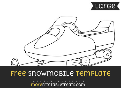 Free Snowmobile Template - Large