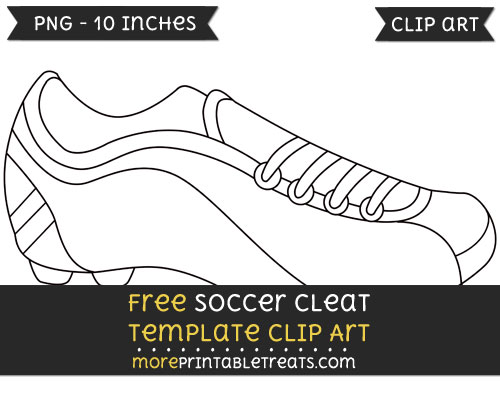 Free Soccer Cleat Template - Clipart