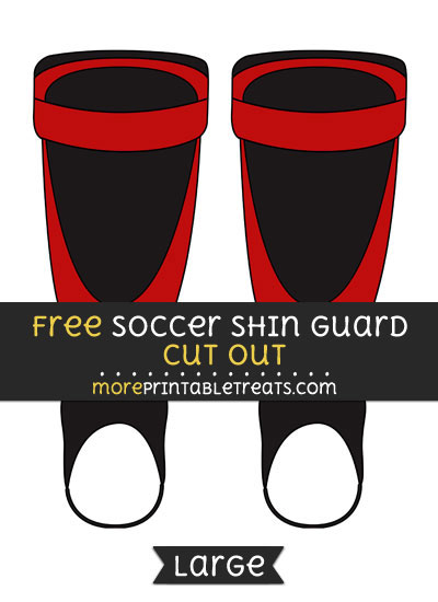 Free Soccer Shin Guard Cut Out - Large size printable