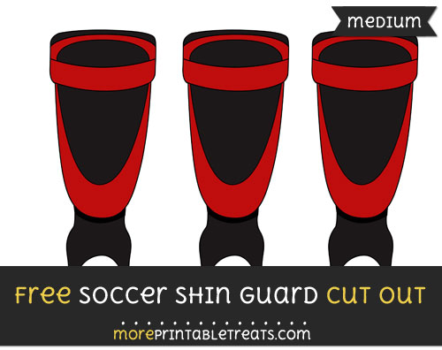 Free Soccer Shin Guard Cut Out - Medium Size Printable