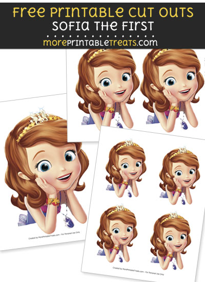Free Sofia Resting Hands on Face Cut Outs - Printable - Sofia the First