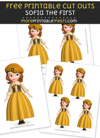 Free Sofia the Buttercup Scout Cut Outs - Printable - Sofia the First