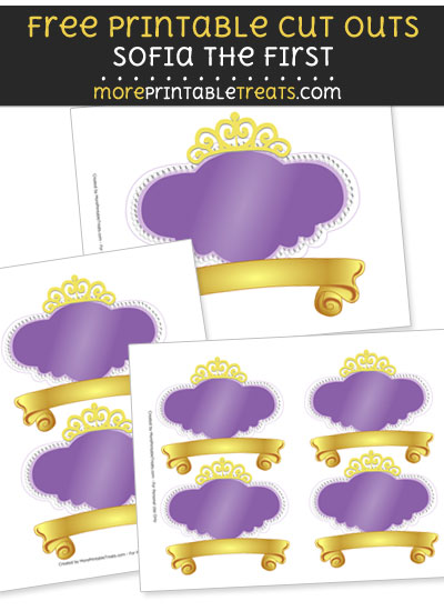 Free Sofia the First Blank Logo Cut Outs - Printable - Sofia the First