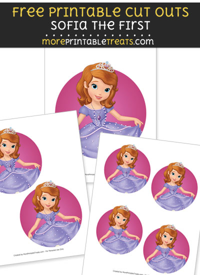 Free Sofia the First Curtsy Portrait Cut Outs - Printable - Sofia the First