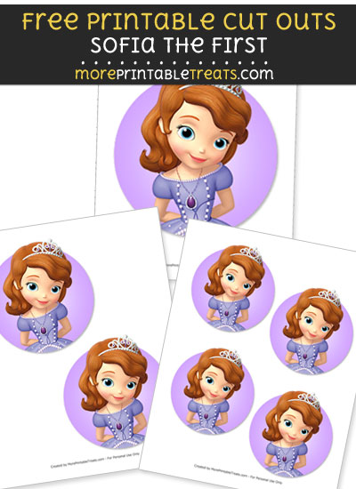 Free Sofia the First Round Portrait Cut Outs - Printable - Sofia the First
