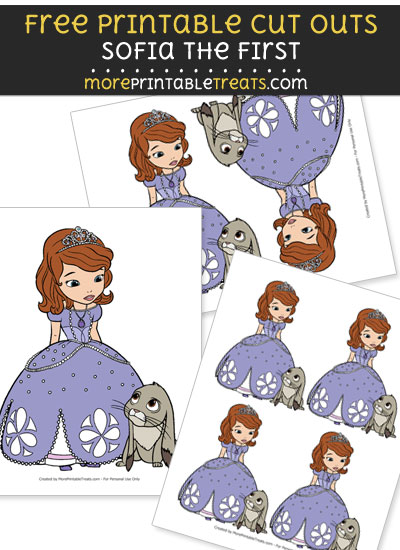 Free Sofia the First with Clover Cut Outs - Printable - Sofia the First