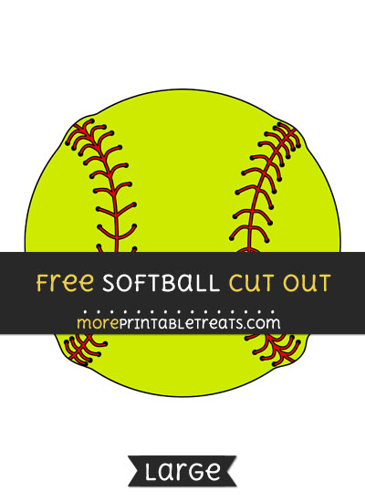 Free Softball Cut Out - Large size printable