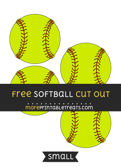 Free Softball Cut Out - Small Size Printable