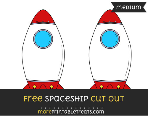 Free Spaceship Cut Out - Medium Size Printable