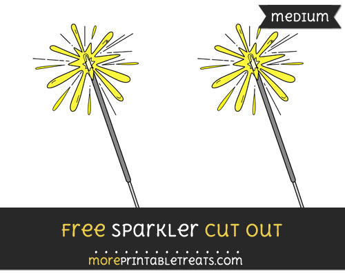 Free Sparkler Cut Out - Medium Size Printable