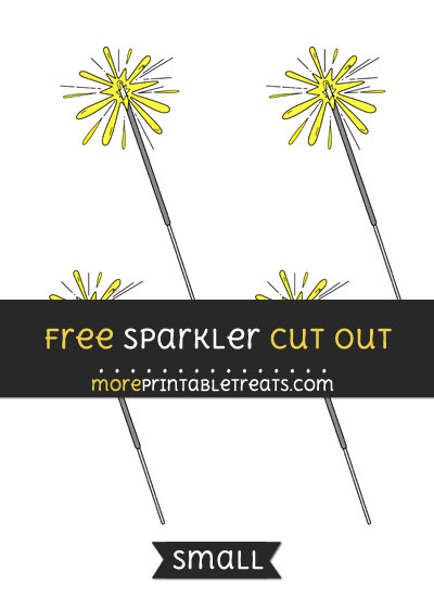 Free Sparkler Cut Out - Small Size Printable