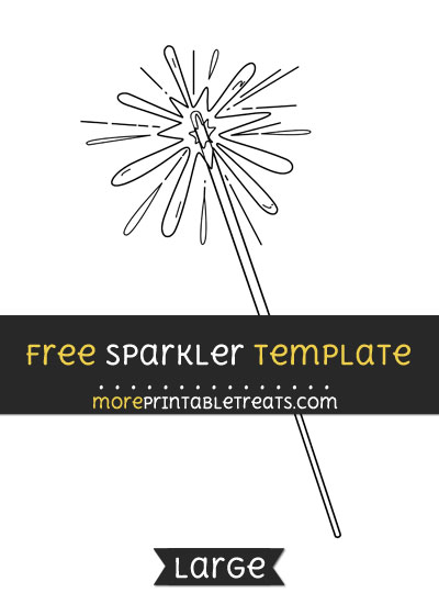 Free Sparkler Template - Large