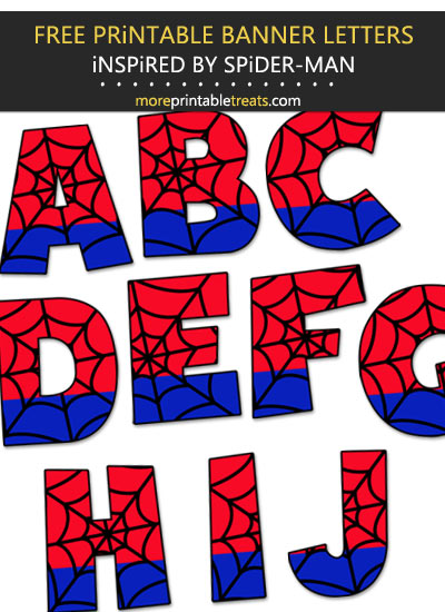 Free Printable Spider-Man-Inspired Letters, Numbers, Punctuation