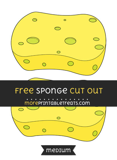 Free Sponge Cut Out - Medium Size Printable