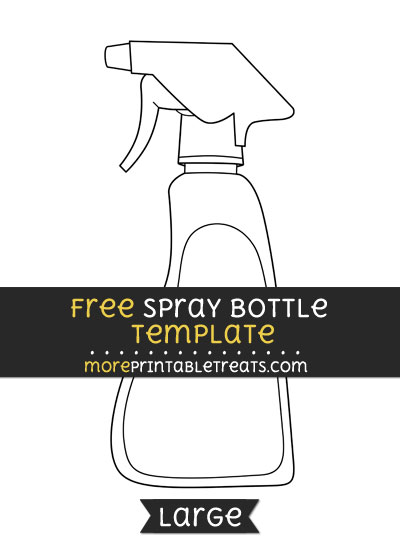 Free Spray Bottle Template - Large