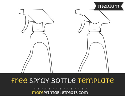 Free Spray Bottle Template - Medium