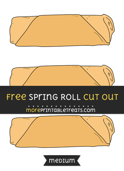 Free Spring Roll Cut Out - Medium Size Printable