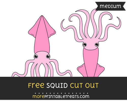 Free Squid Cut Out - Medium Size Printable