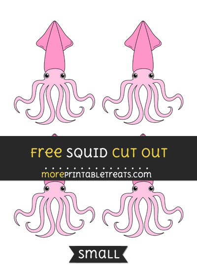 Free Squid Cut Out - Small Size Printable