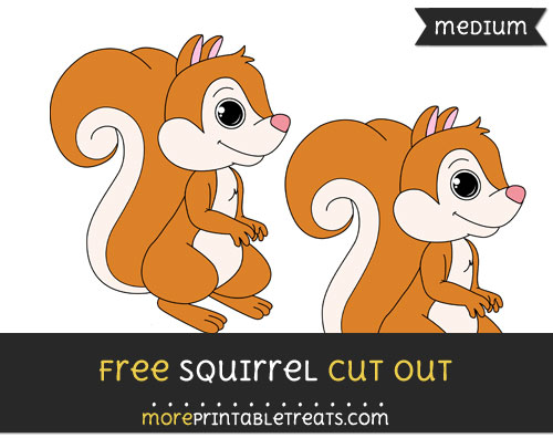 Free Squirrel Cut Out - Medium Size Printable