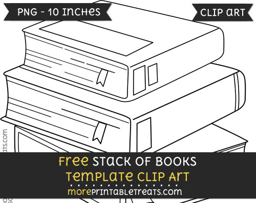 Free Stack Of Books Template - Clipart