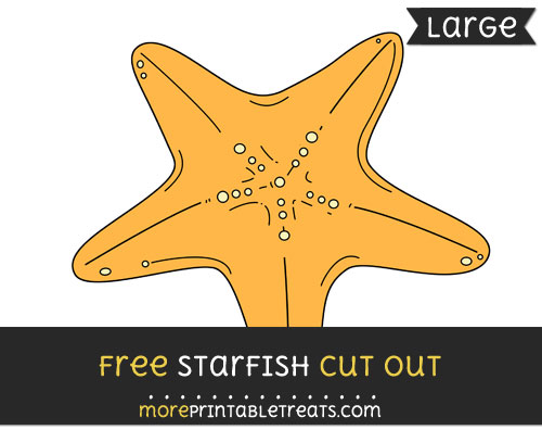 Free Starfish Cut Out - Large size printable