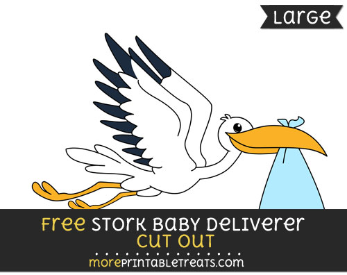 Free Stork Baby Deliverer Cut Out - Large size printable