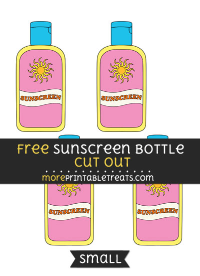 Free Sunscreen Bottle Cut Out - Small Size Printable