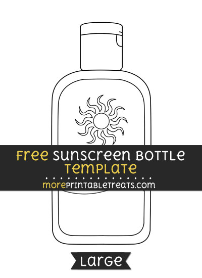 Sunscreen Bottle Template Large