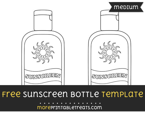 Free Sunscreen Bottle Template - Medium