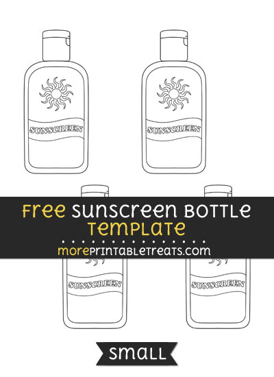 Free Sunscreen Bottle Template - Small