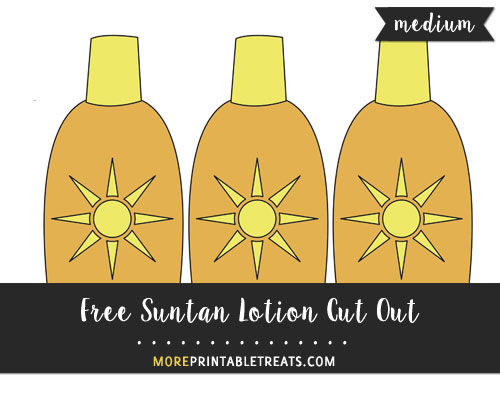 Free Suntan Lotion Cut Out - Medium
