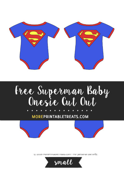 Free Superman Baby Onesie Cut Out - Small