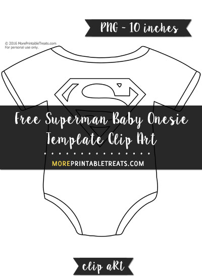 Free Superman Baby Onesie Template - Clipart