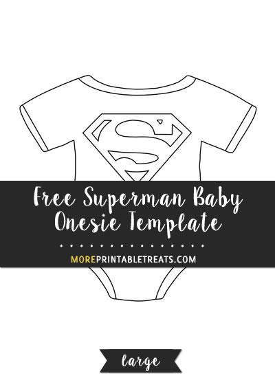 Free Superman Baby Onesie Template - Large