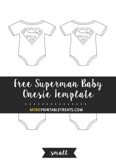 Free Superman Baby Onesie Template - Small Size