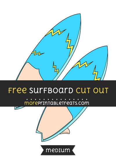 Free Surfboard Cut Out - Medium Size Printable