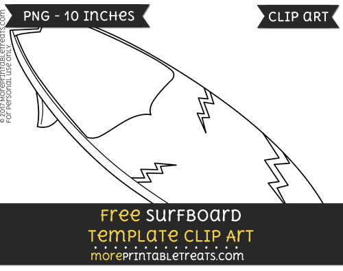 Free Surfboard Template - Clipart