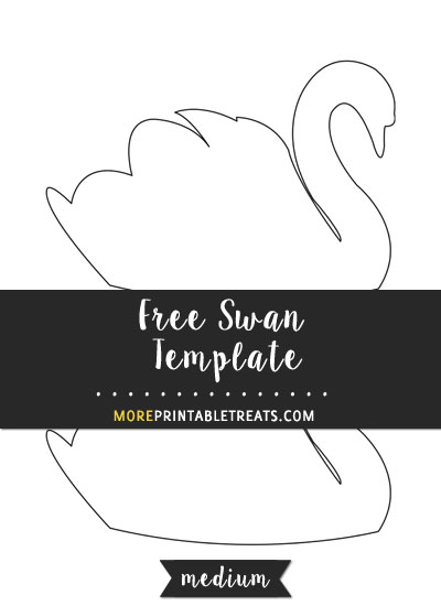 Free Swan Template - Medium Size