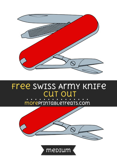 Free Swiss Army Knife Cut Out - Medium Size Printable