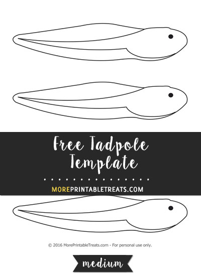 Free Tadpole Template - Medium Size
