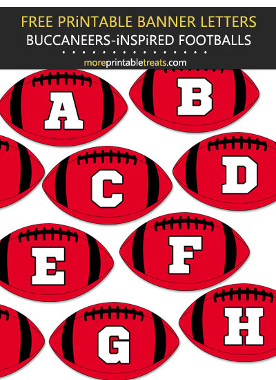 Free Printable Tampa Bay Buccaneers-Inspired Football Alphabet