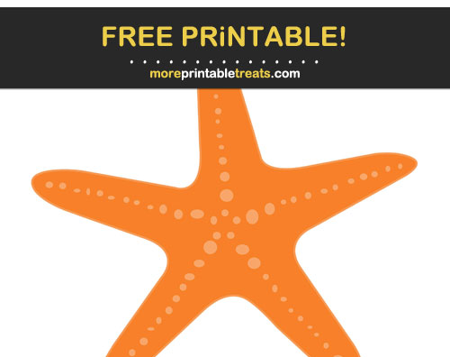 Free Printable Tangerine Orange Starfish