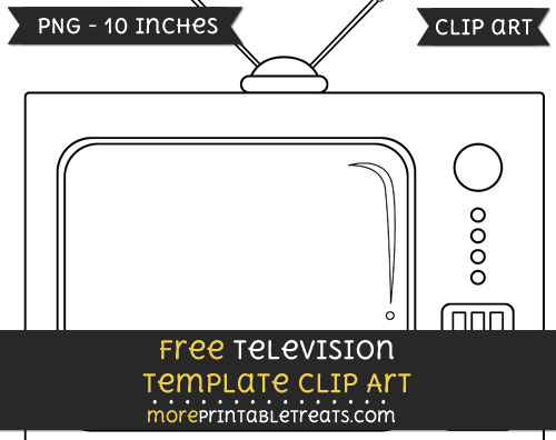 Free Television Template - Clipart