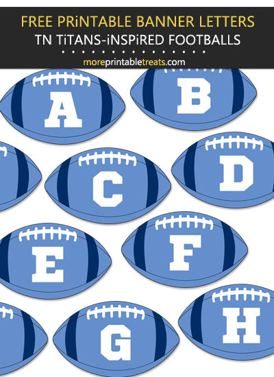 Free Printable Tennessee Titans-Inspired Football Bunting Banner