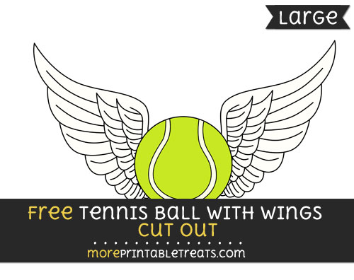 Free Tennis Ball With Wings Cut Out - Large size printable