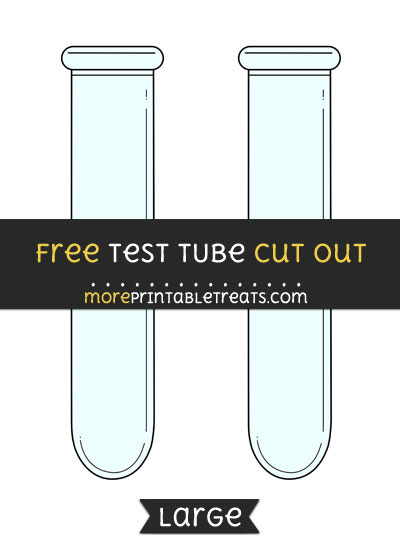 Free Test Tube Cut Out - Large size printable